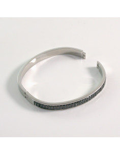 Bransoletka na rękę minimalizm srebrna stal chirurgiczna... 2