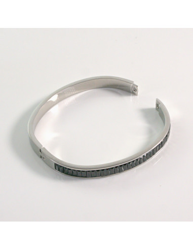 Bransoletka na rękę minimalizm srebrna stal...