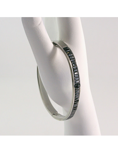 Bransoletka na rękę minimalizm srebrna stal...