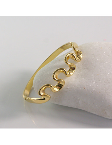 Bransoletka na rękę zawijas złota stal...