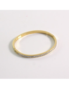 Bransoletka na rękę z cyrkonia złota stal chirurgiczna...