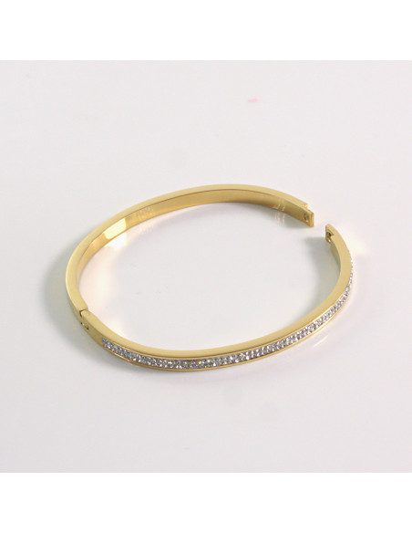 Bransoletka na rękę z cyrkonia złota stal chirurgiczna Lolita Akcesoria