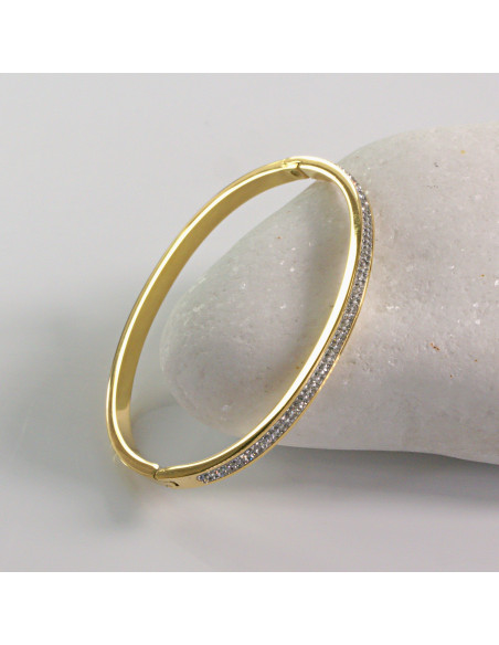 Bransoletka na rękę z cyrkonia złota stal chirurgiczna Lolita Akcesoria