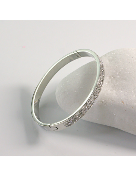 Bransoletka na rękę z cyrkonia srebrny stal chirurgiczna Lolita Akcesoria