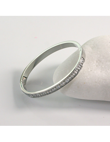 Bransoletka na rękę srebrny stal chirurgiczna...