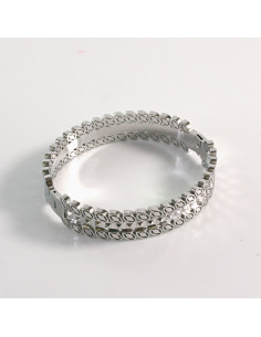 Bransoletka na rękę srebrna listki stal chirurgiczna...