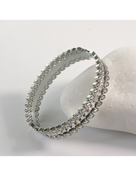 Bransoletka na rękę srebrna listki stal chirurgiczna Lolita Akcesoria
