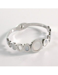 Bransoletka na rękę srebrna okręgi stal chirurgiczna...