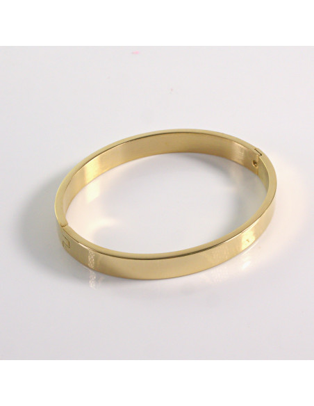 Bransoletka na rękę złota gładka stal chirurgiczna Lolita Akcesoria
