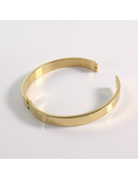 Bransoletka na rękę złota gładka stal chirurgiczna Lolita Akcesoria