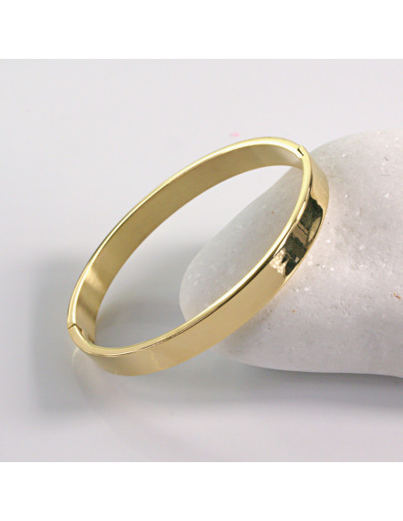 Bransoletka na rękę złota gładka stal chirurgiczna Lolita Akcesoria