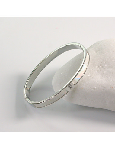 Bransoletka na rękę srebrna minimalizm stal...
