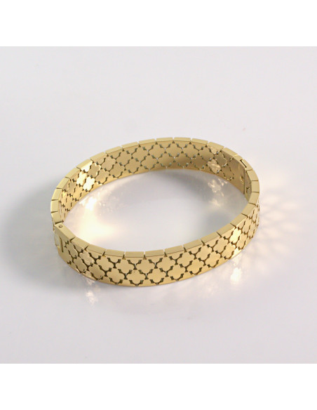 Bransoletka na rękę złota koniczynki stal chirurgiczna Lolita Akcesoria