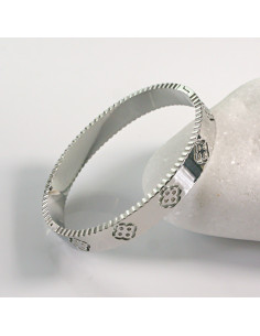 Bransoletka na rękę srebrna koniczynki stal chirurgiczna...