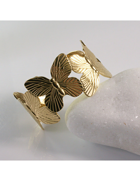 Bransoletka na rękę złota motyle stal chirurgiczna Lolita Akcesoria