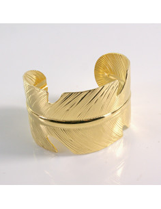 Bransoletka na rękę złota liść stal chirurgiczna Lolita...