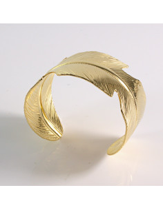 Bransoletka na rękę złota liść stal chirurgiczna Lolita... 2