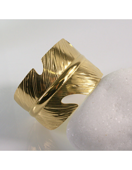 Bransoletka na rękę złota liść stal chirurgiczna Lolita Akcesoria