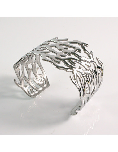 Bransoletka na rękę srebrna pnącza stal...