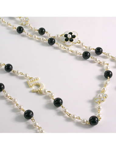 Naszyjnik ze stali chirurgicznej złoty z...