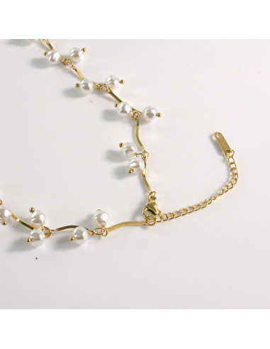 Naszyjnik ze stali chirurgicznej złoty podwójne...