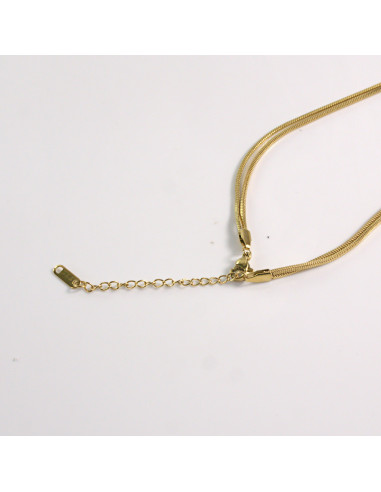 Naszyjnik ze stali chirurgicznej złoty kulka...