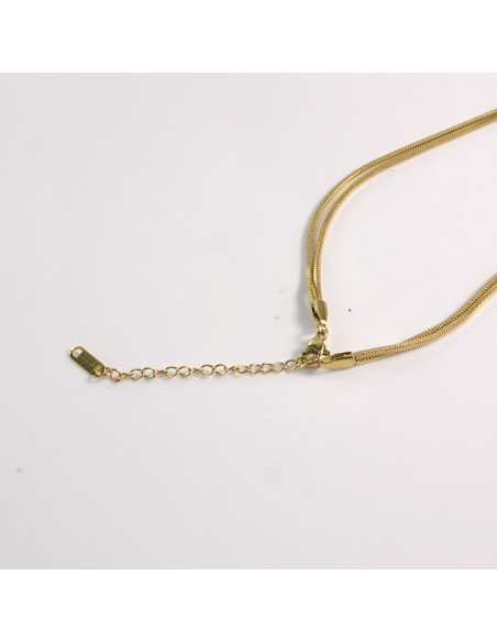 Naszyjnik ze stali chirurgicznej złoty kulka perła Lolita Akcesoria