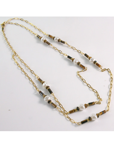 Naszyjnik ze stali chirurgicznej złoty bambus...