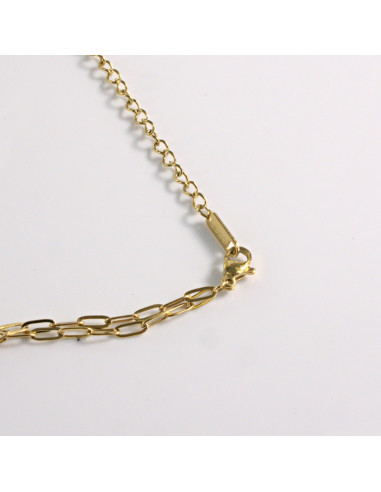 Naszyjnik ze stali chirurgicznej złoty bambus...