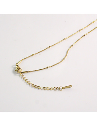 Naszyjnik ze stali chirurgicznej złoty łezka...