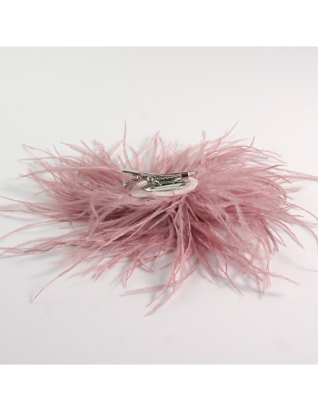 KWIAT Z PIÓR BROSZKA PRZYPINKA PIÓRA PUSZEK LOLITA AKCESORIA 14 CM