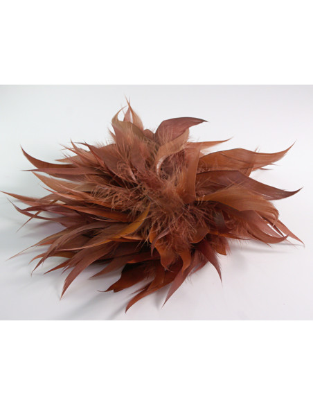 KWIAT Z PIÓR BROSZKA PRZYPINKA PIÓRA PUSZEK LOLITA AKCESORIA 14-16 CM