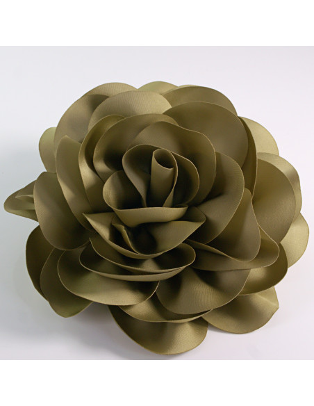 KWIAT Z MATERIAŁU RÓŻA BROSZKA PRZYPINKA LOLITA AKCESORIA 17 cm XL ZIELONY