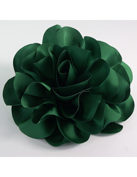 KWIAT Z MATERIAŁU RÓŻA BROSZKA PRZYPINKA LOLITA AKCESORIA 17 cm XL ZIELONY