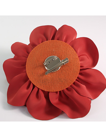 KWIAT Z MATERIAŁU RÓŻA BROSZKA PRZYPINKA LOLITA AKCESORIA 17 cm XL