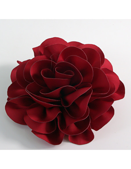 KWIAT Z MATERIAŁU RÓŻA BROSZKA PRZYPINKA LOLITA AKCESORIA 10 CM CZERWONY
