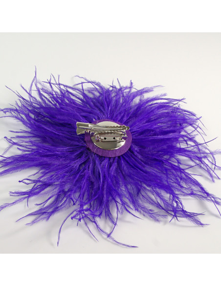 KWIAT BROSZKA Z PIÓR PRZYPINKA PUSZEK PIÓRA LOLITA AKCESORIA 14 CM