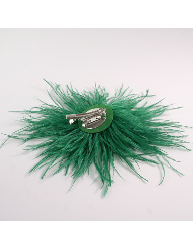 KWIAT BROSZKA Z PIÓR PRZYPINKA PUSZEK PIÓRA...