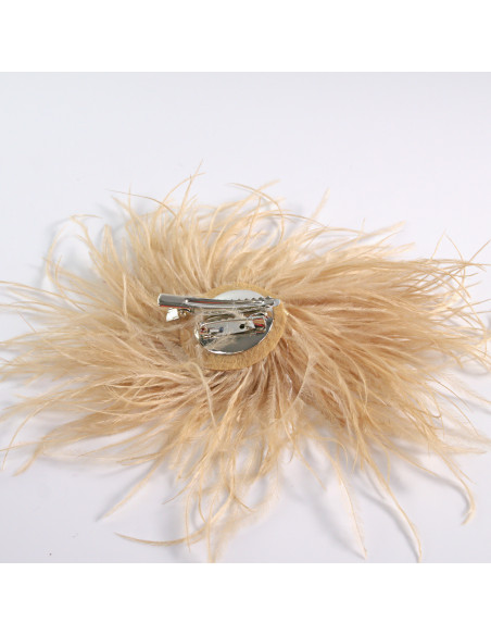 KWIAT BROSZKA Z PIÓR PRZYPINKA PUSZEK PIÓRA LOLITA AKCESORIA 14 CM