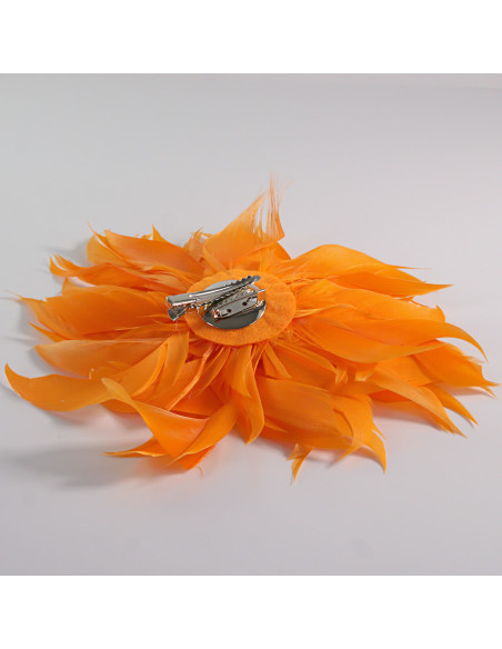 KWIAT BROSZKA Z PIÓR PRZYPINKA PUSZEK PIÓRA LOLITA AKCESORIA 16-18 CM