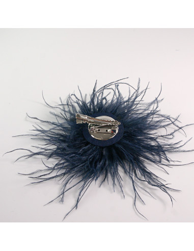 KWIAT BROSZKA Z PIÓR PRZYPINKA PUSZEK PIÓRA...