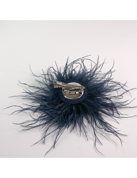 KWIAT BROSZKA Z PIÓR PRZYPINKA PUSZEK PIÓRA LOLITA AKCESORIA 14 CM GRANAT