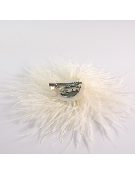 KWIAT BROSZKA Z PIÓR PRZYPINKA PUSZEK PIÓRA LOLITA AKCESORIA 14 CM
