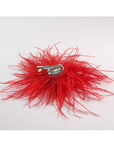 KWIAT BROSZKA Z PIÓR PRZYPINKA PUSZEK PIÓRA...