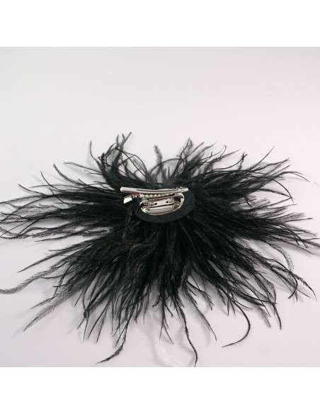 KWIAT BROSZKA Z PIÓR PRZYPINKA PUSZEK PIÓRA LOLITA AKCESORIA 14 CM