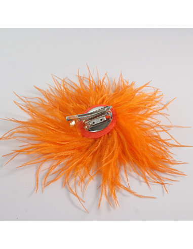 KWIAT BROSZKA Z PIÓR PRZYPINKA PUSZEK PIÓRA...