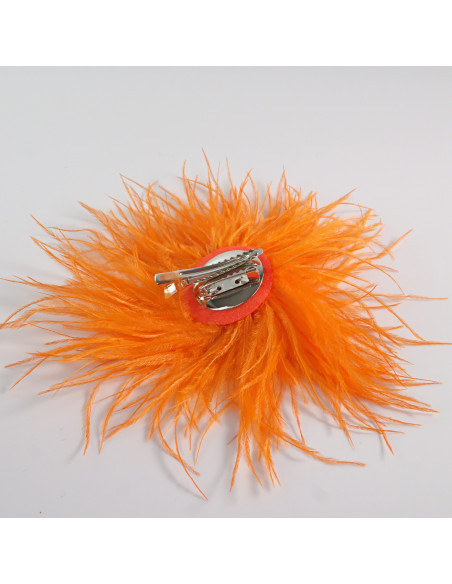 KWIAT BROSZKA Z PIÓR PRZYPINKA PUSZEK PIÓRA LOLITA AKCESORIA 14 CM