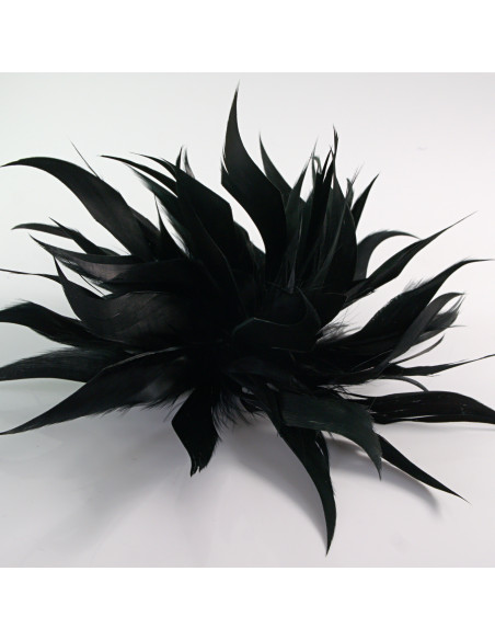 KWIAT Z PIÓR BROSZKA PRZYPINKA PIÓRA PUSZEK LOLITA AKCESORIA 14 CM