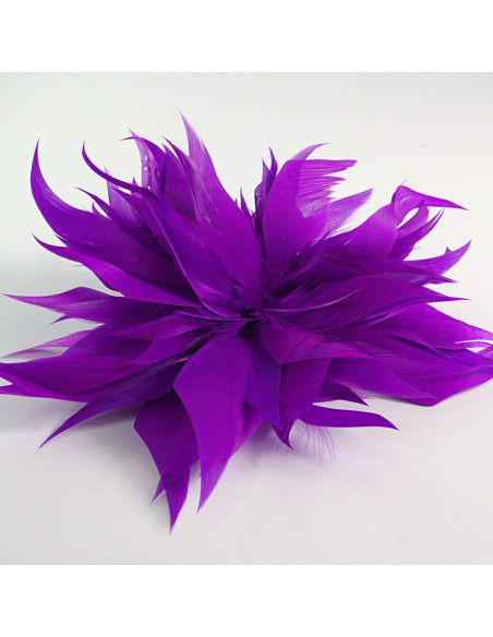 KWIAT Z PIÓR BROSZKA PRZYPINKA PIÓRA PUSZEK LOLITA AKCESORIA 16 CM