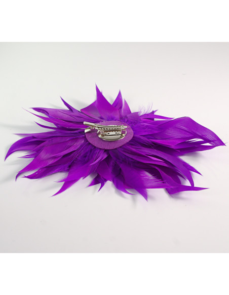 KWIAT Z PIÓR BROSZKA PRZYPINKA PIÓRA PUSZEK LOLITA AKCESORIA 16 CM
